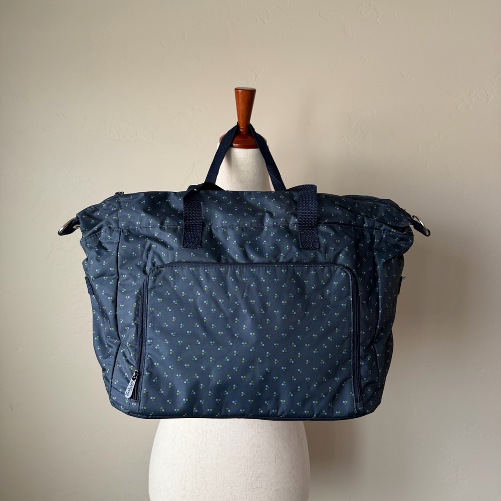 Essentials Carry-All Thirty-One Dot Trio Plastic Lined Hostess Exclusive Blue 31